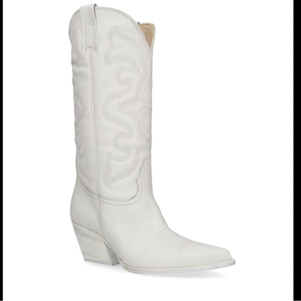 Steve Madden west boots in white